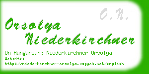 orsolya niederkirchner business card